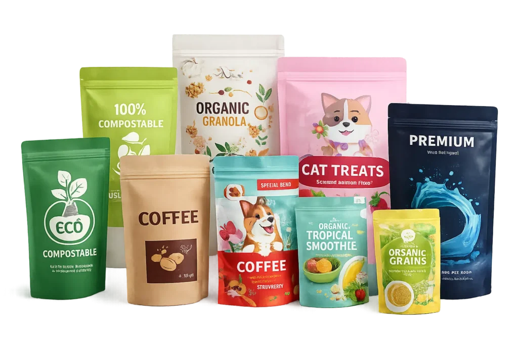 bulk flexible pouches factory in china