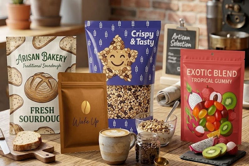 3 side seal snack package pouches