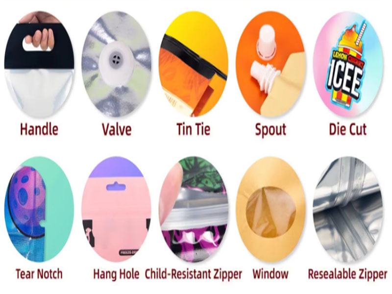 Functional Features with Flat Bottom Pouches