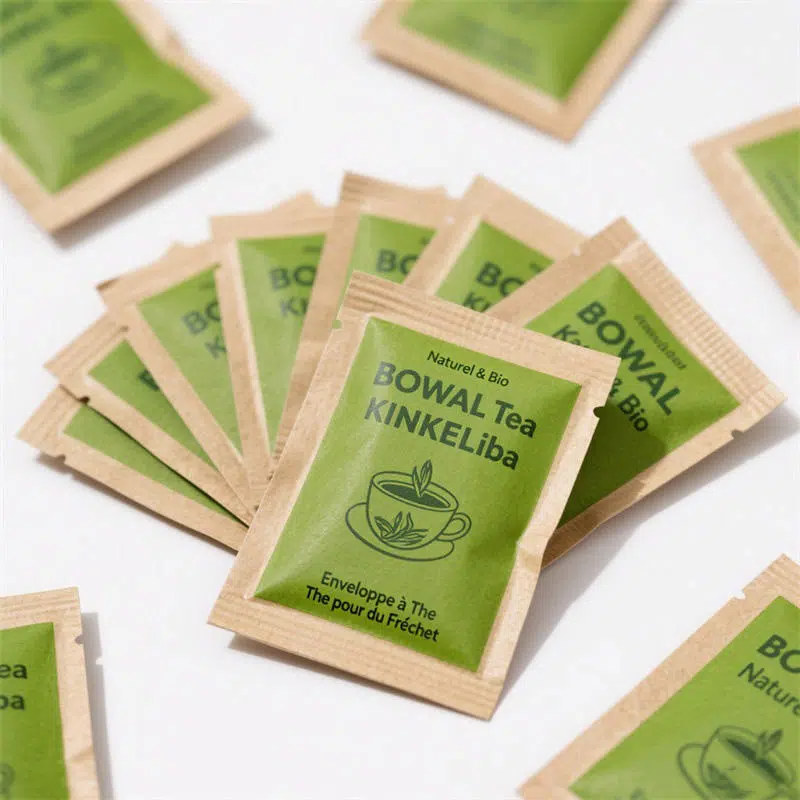 Compostable Heat Seal Small Sachet Kraft Paper Tea Packaging Bags