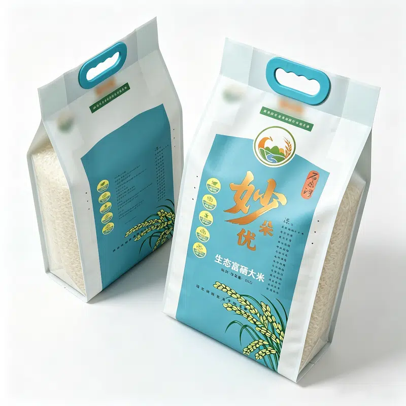 Stand up White Kraft Paper Bag for Rice