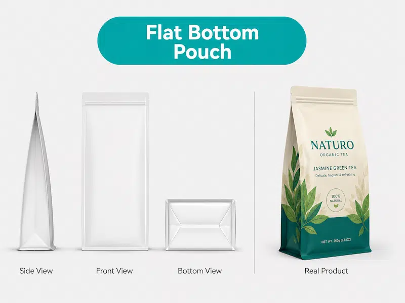 flat bottom pouches style