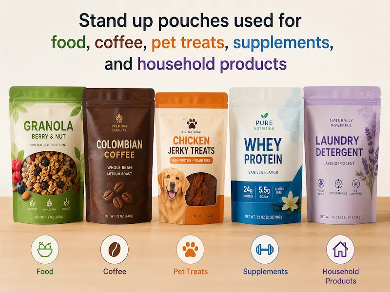stand up pouches application