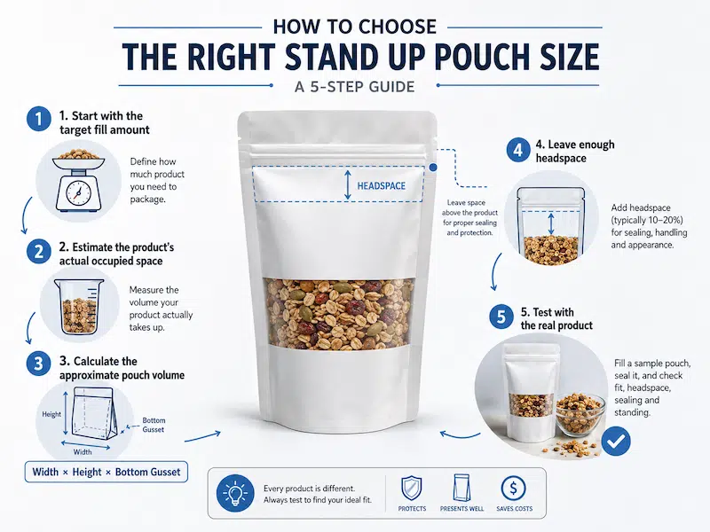 5 Steps to Choose the Right Stand Up Pouch Size