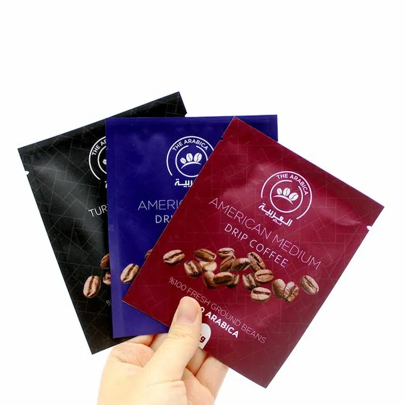 Aluminum Foil Three-Side Seal Bags for Coffee Packaging