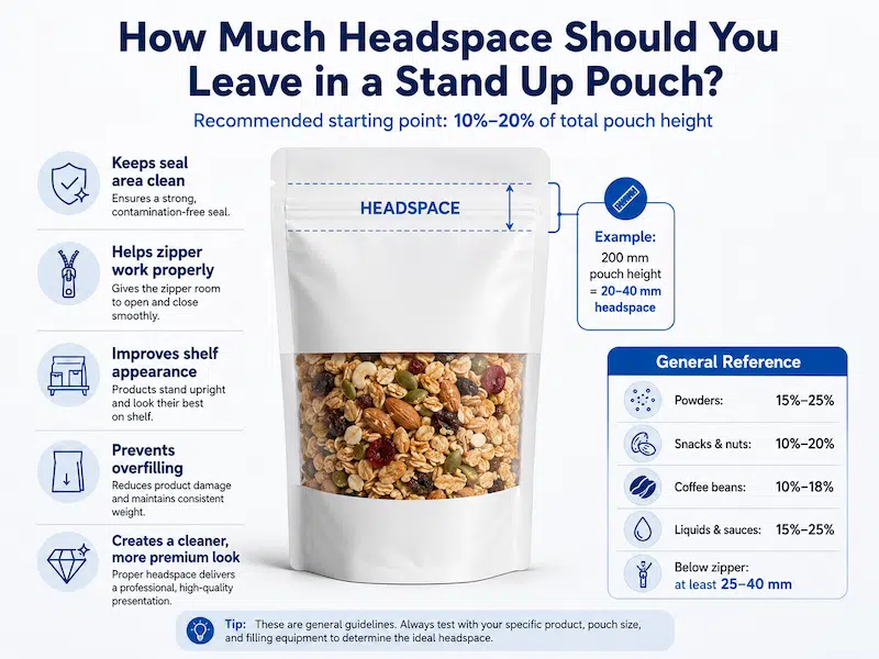 How Much Headspace Should You Leave in a Stand Up Pouch