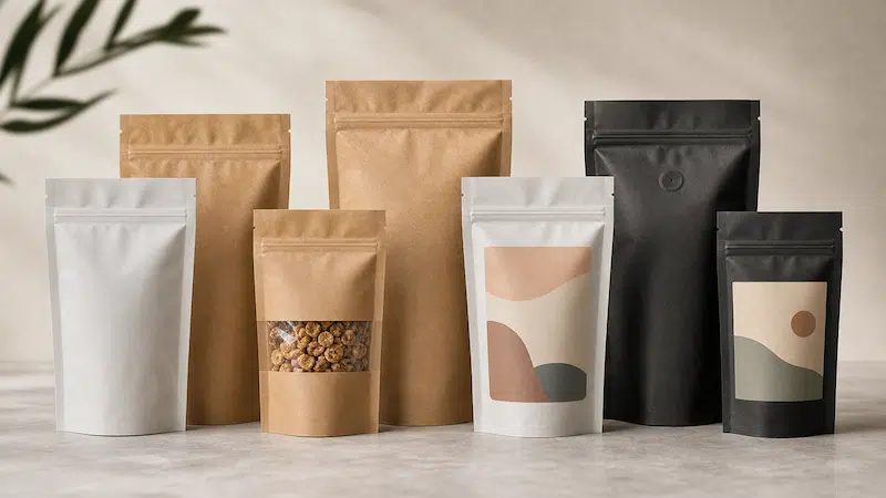 White vs Brown vs Black Kraft Pouches