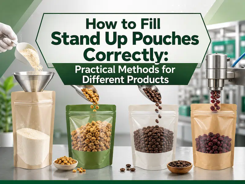 how to fill stand up pouches