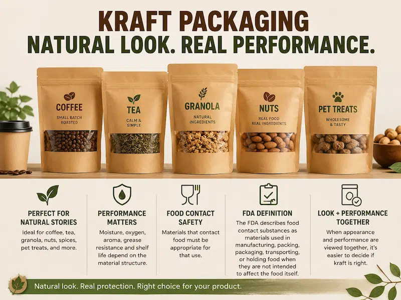 kraft packaging natural look