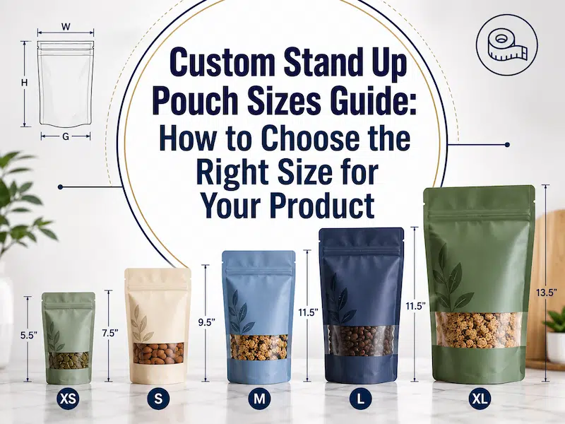 stand up pouch sizes custom