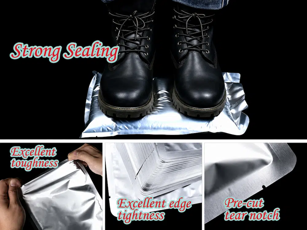 Aluminum foil pouch with strong sealing